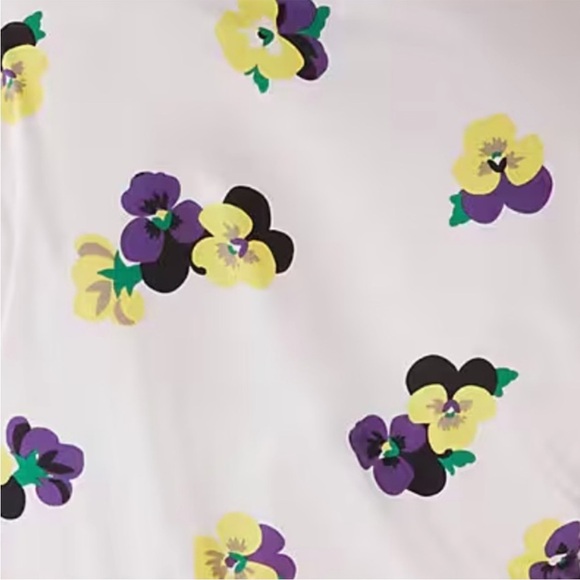 ♠️Kate Spade Pansy Toss Floral Printed Tie Waist Shirtdress NWT - Picture 4 of 12